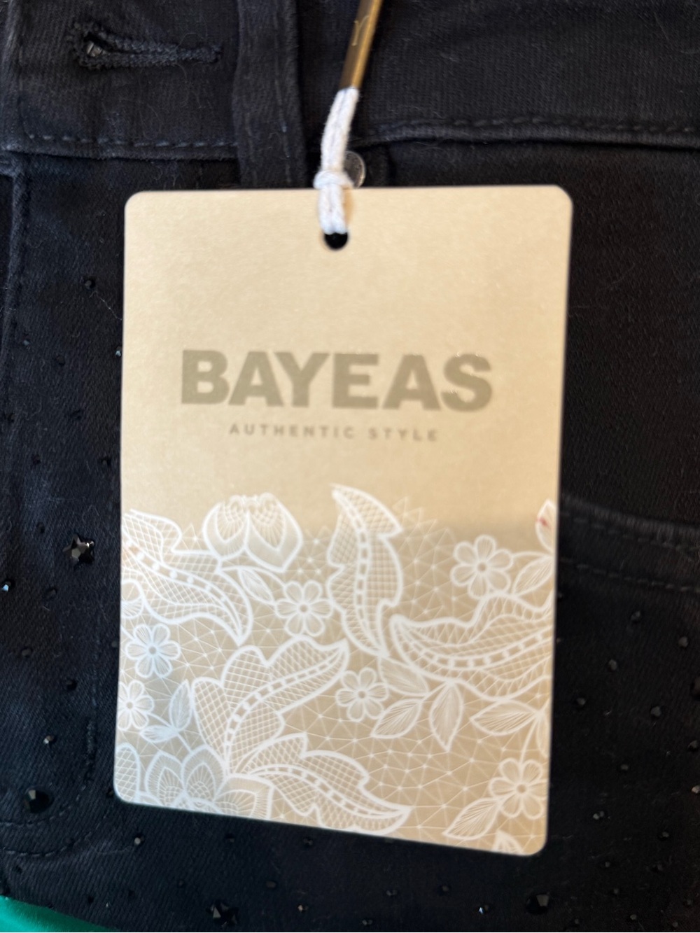 Bayeas Black Crochet Lace Palazzo Pants - Picture 3 of 3
